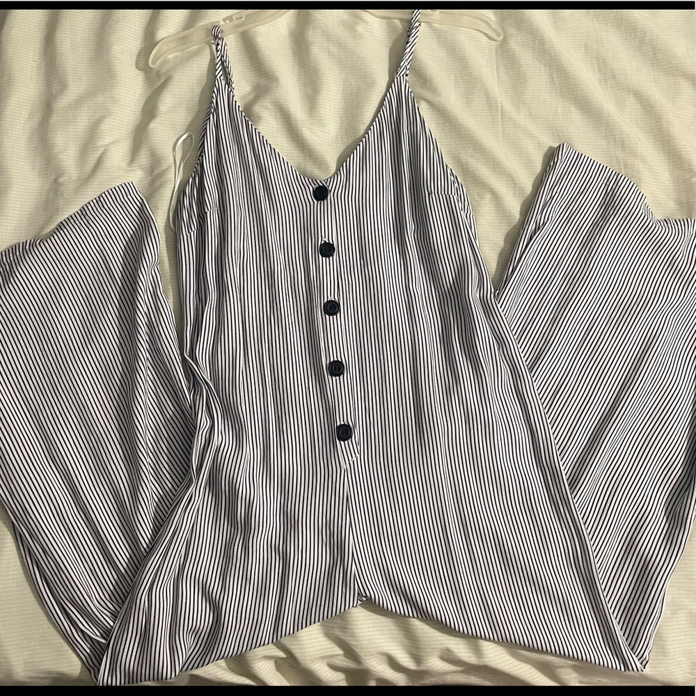 Jumpsuit with stripes